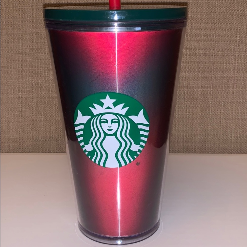 Starbucks Iridescent Red & Green Tumbler